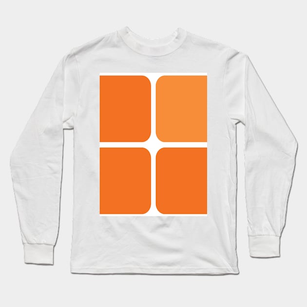 Large Orange Tiles Long Sleeve T-Shirt by PSCSCo